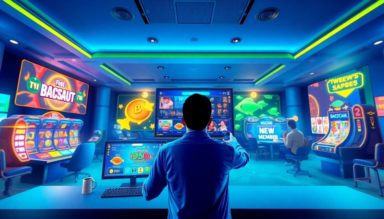 Engaging digital gaming scene showcasing F8BET.com features, including diverse games and promotions.