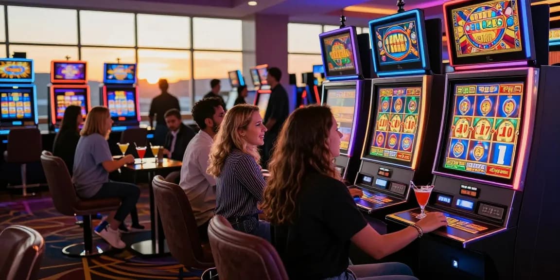 Exciting slot gacor gaming scene in a vibrant casino atmosphere.