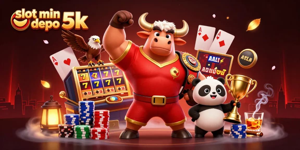 Experience the excitement of slot min depo 5k with vibrant characters and dynamic game elements in a lively casino setting.