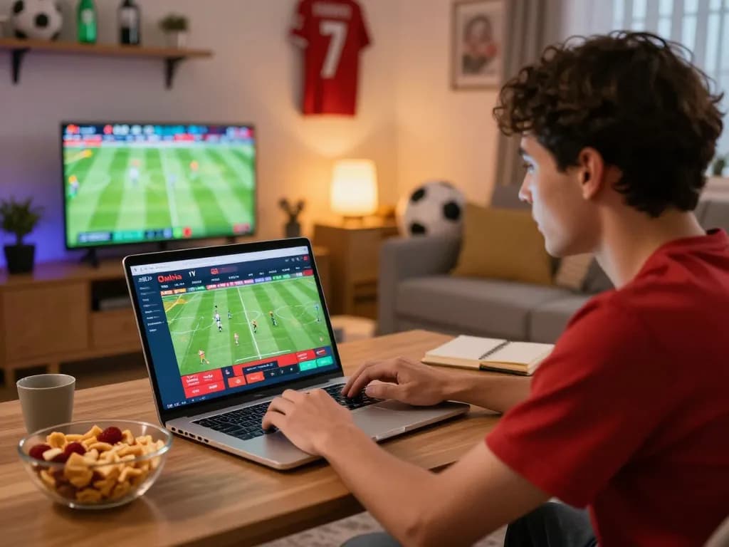 Cakhia TV enhances sports betting experience for football fans watching live matches at home.