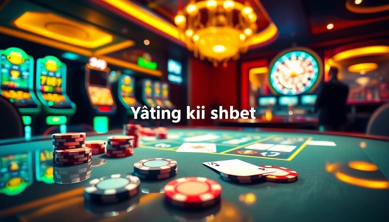 Engaging in đăng ký shbet on a digital casino platform with vibrant poker chips and warm lighting.
