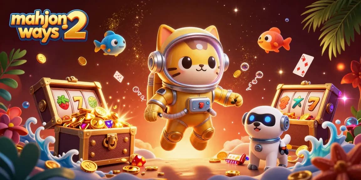 Experience the thrill of mahjong ways 2 with vibrant characters and slot elements in this action-packed 3D illustration.