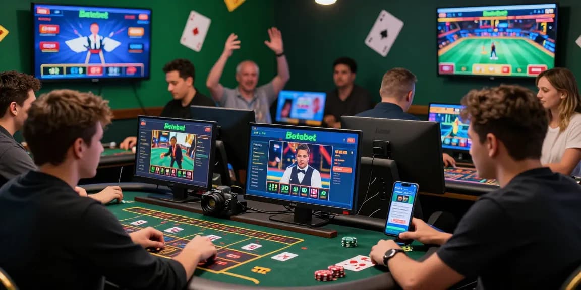 Engaging online betting scene showcasing players enjoying Betebet's live casino experience.