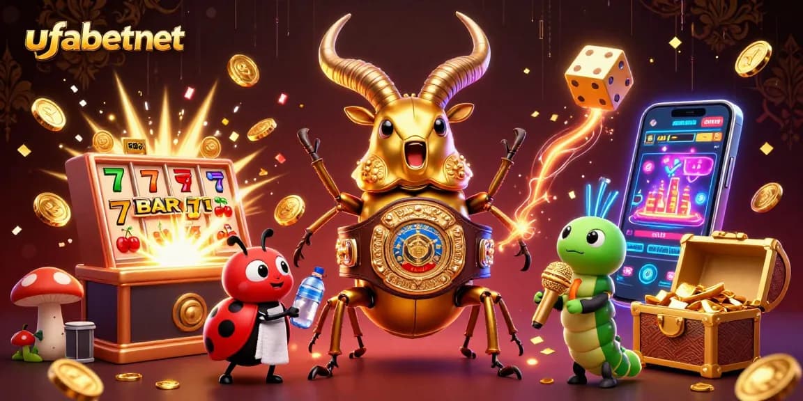 Win big at ufabetnet with exciting jackpots and vibrant casino games in a dynamic 3D scene.