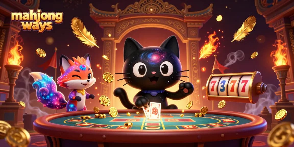 Engage with mahjong ways at a dynamic cosmic slot table featuring 3D characters and vibrant elements.
