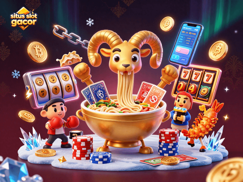 Enhance your gaming with situs slot gacor in a vibrant, dynamic casino scene featuring unique characters.