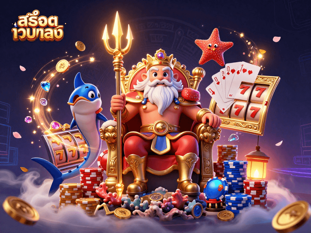 Experience the thrill of สล็อตเว็บตรง with Neptune and friends amid cascading treasures.