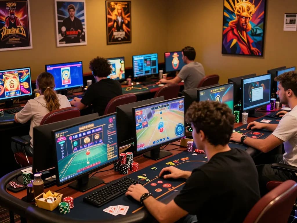 Engaging online casino gaming scene with players enjoying tot88 games in a vibrant atmosphere.