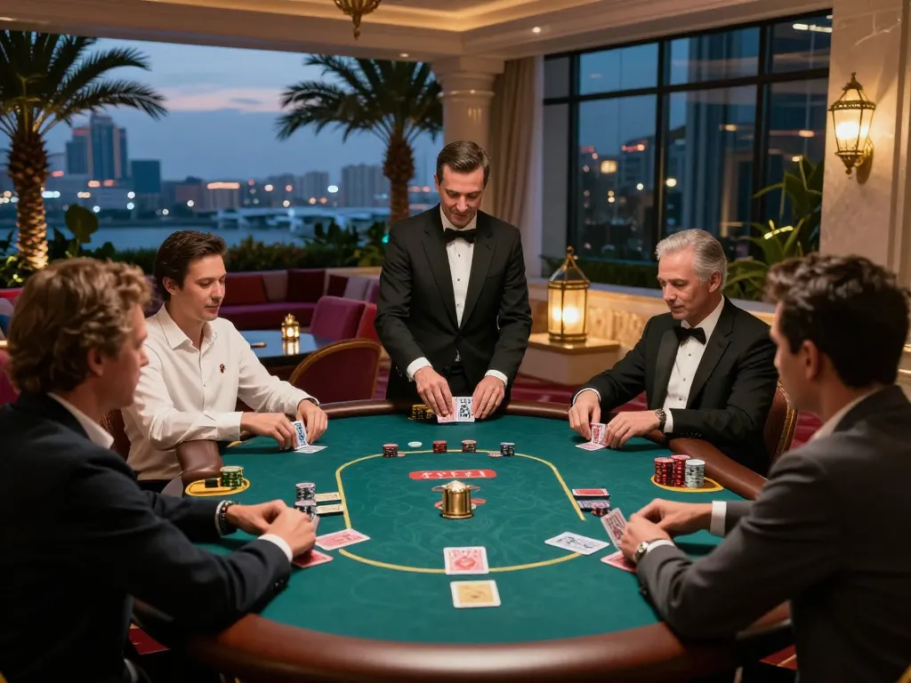Experience the thrill to Create a Caricature of your poker face at a luxury casino.