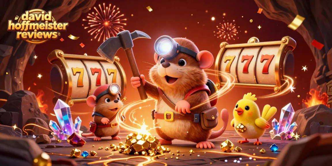 david hoffmeister reviews reveal a treasure hunt in a vibrant casino scene with slot reels and gold.