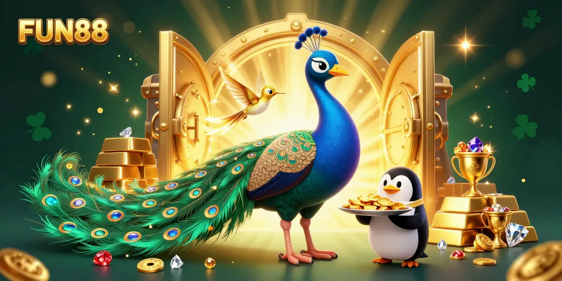 Experience the thrilling FUN88 casino world with sparkling gems and dynamic characters.