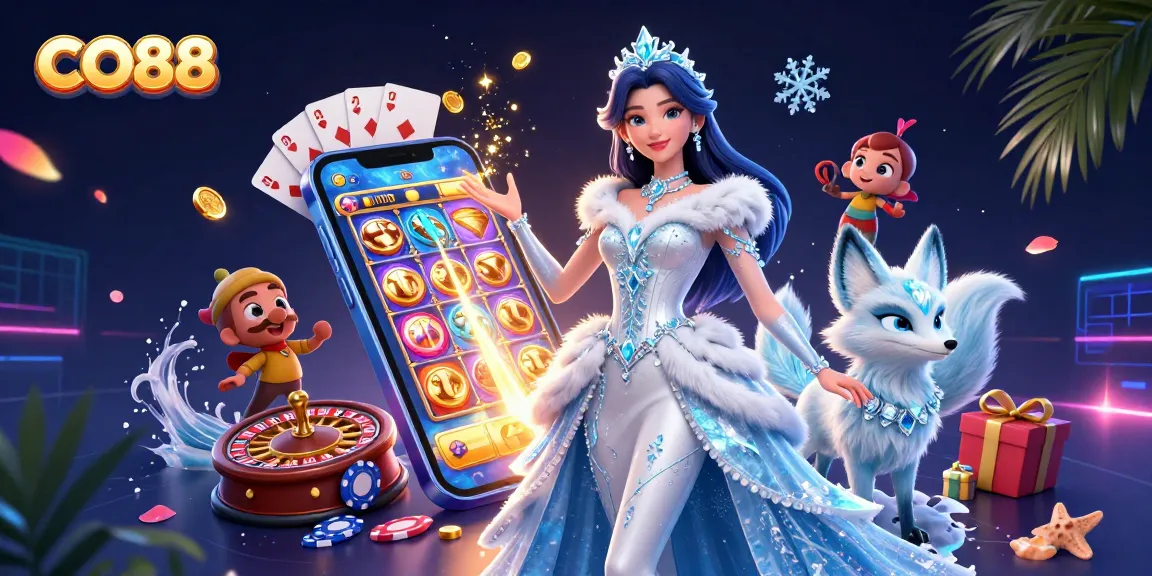 Experience the extravagance of CO88 with vibrant slot games and glittering casino elements.