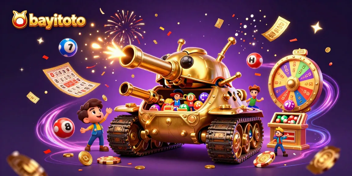 Celebrate victory with bayitoto as golden beetle tank reveals a miniature casino in an energetic scene.