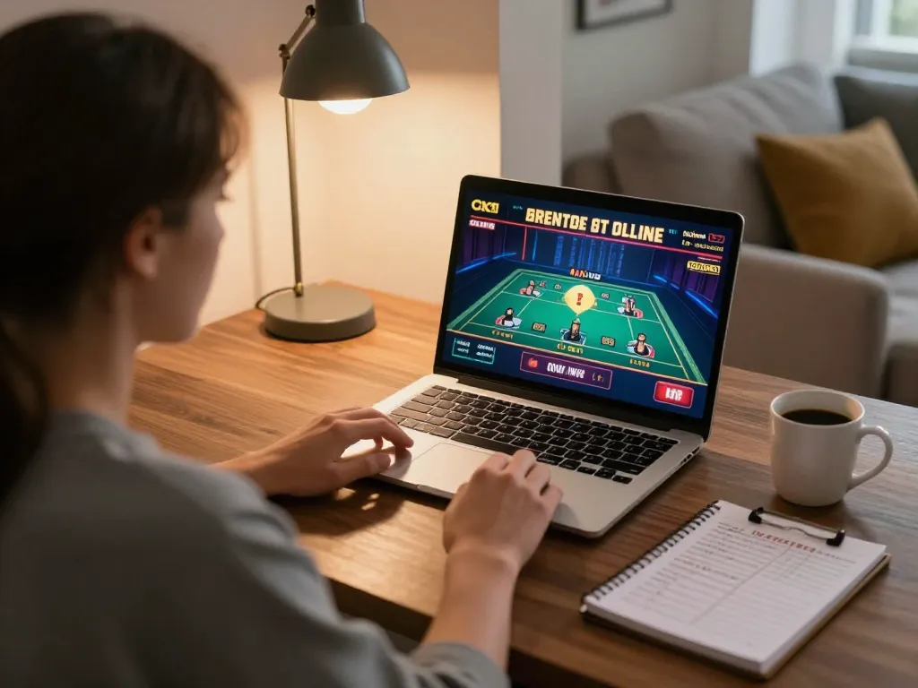 Engage in a thrilling online casino experience with n188vip, showcasing live dealer games in a cozy home setup