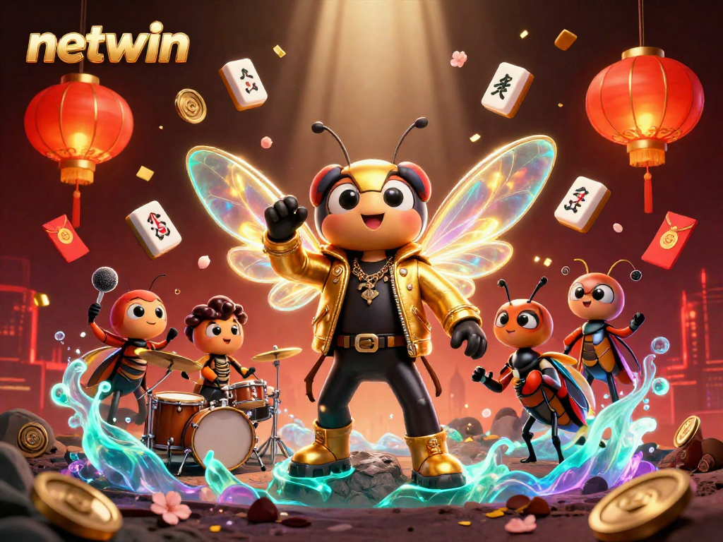 Engage with netwin's vibrant online gaming world featuring iconic characters and dazzling elements.