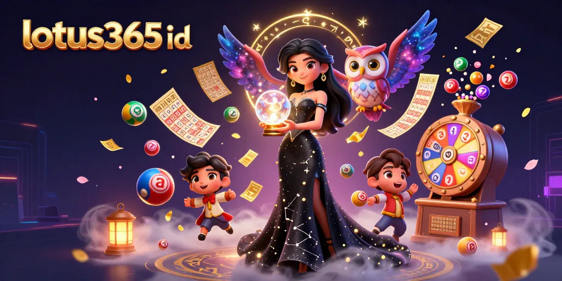 Engage with the vibrant lotus365 id world, showcasing lottery elements and mystical characters.