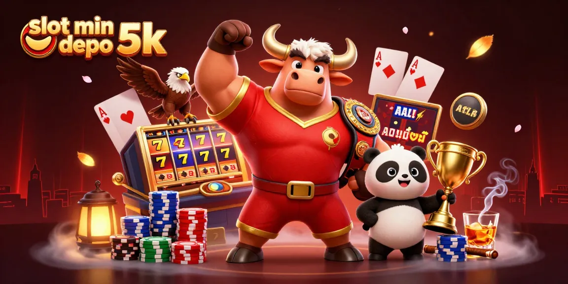Experience the excitement of slot min depo 5k with vibrant characters and dynamic game elements in a lively casino setting.