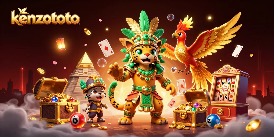 Play lottery games with kenzototo and experience thrilling wins in a stunning 3D illustration.