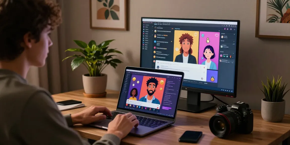 Engaging NSFW AI interaction scene with customizable avatars on a sleek laptop showcasing vibrant character designs.