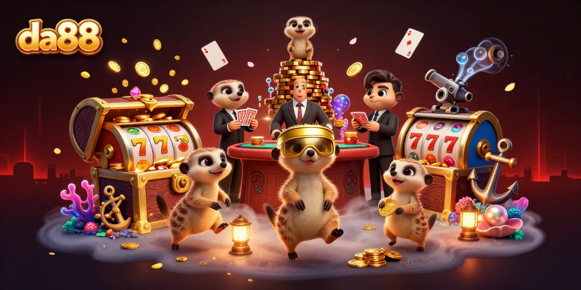 Engage in thrilling action with da88 as clever meerkats operate a lively casino scene.