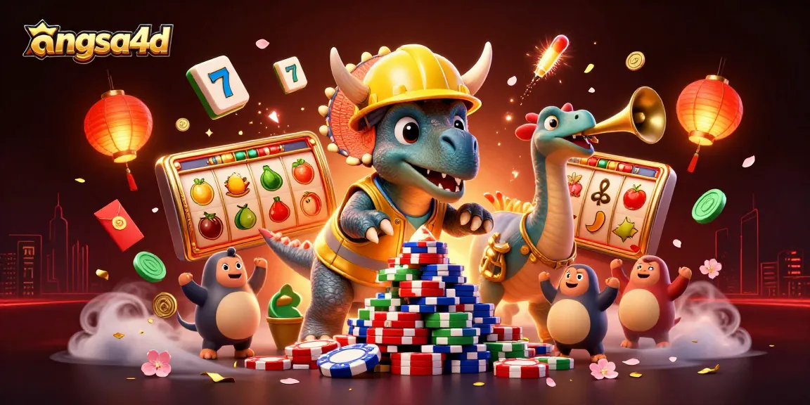 Experience angsa4d with jubilant characters celebrating casino wins amid vibrant gaming elements.
