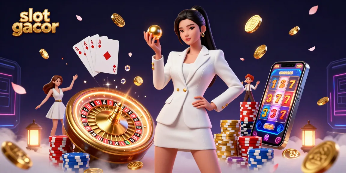 Rasakan sensasi slot gacor dengan ilustrasi menakjubkan dari permainan yang terampil dan momen beruntung di suasana kasino yang energik.