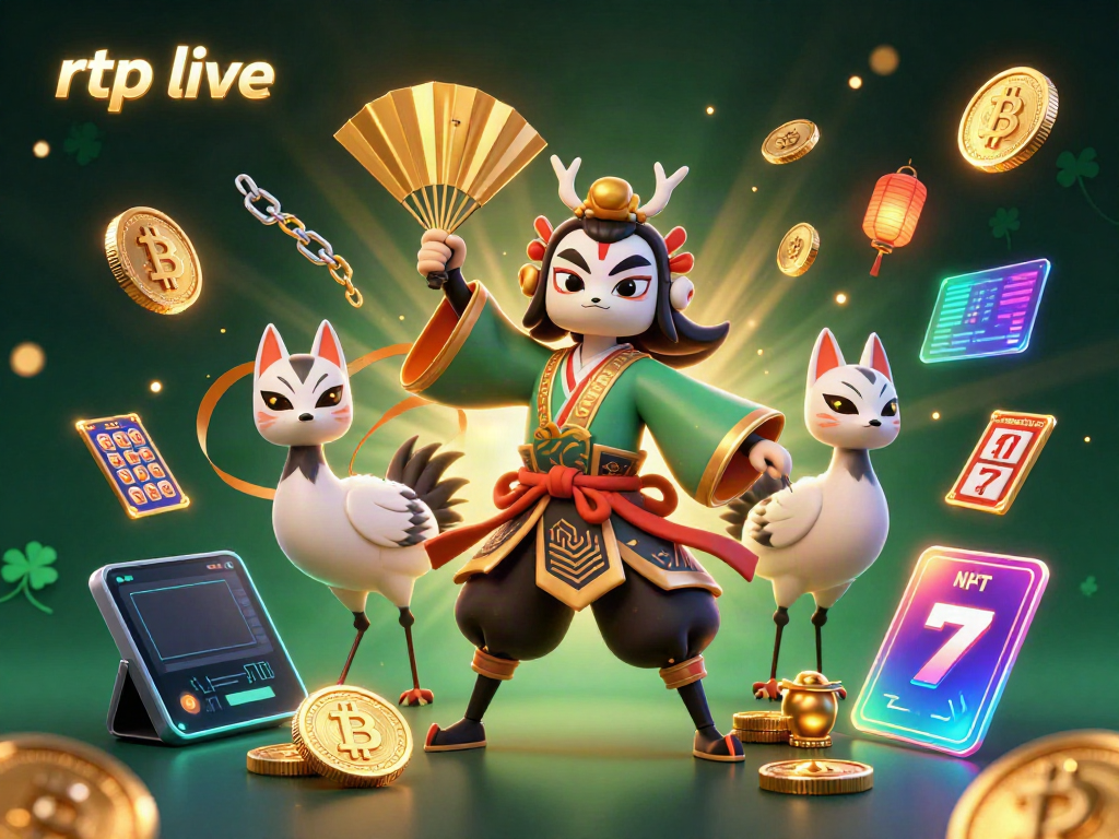 Engage with rtp live gaming through dynamic 3D illustrations of slots and crypto elements.
