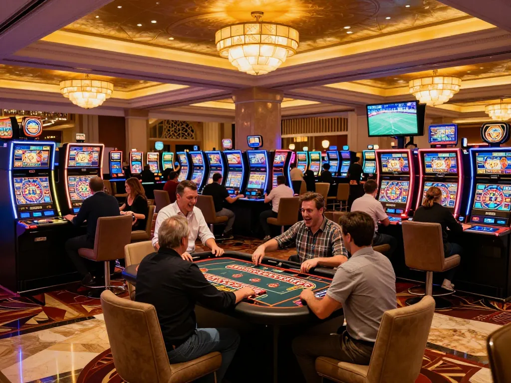 Engaged players enjoying exciting games at 11-hd casino, capturing the vibrant atmosphere.