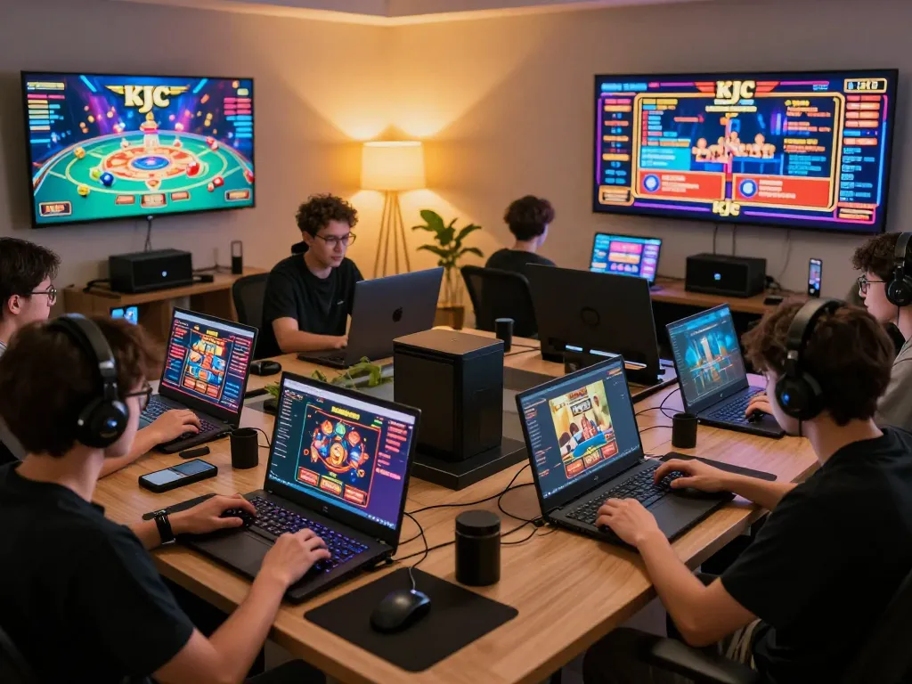 KJC players enjoy online gaming with vibrant screens and engaging gameplay