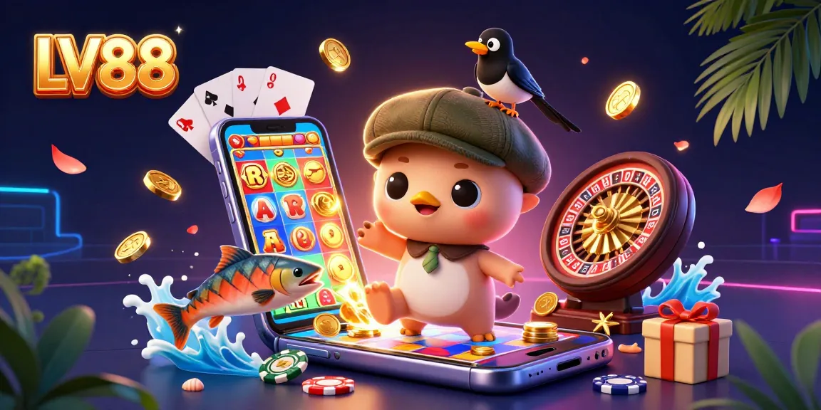 Experience LV88's colorful casino world with engaging games and vibrant characters.