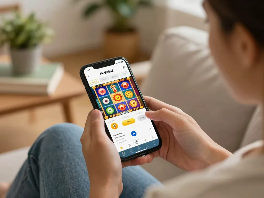 Download now and enjoy seamless gameplay on the Mega888 app in a comfortable setting