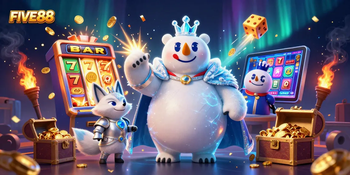 Play and win big at FIVE88 with an exhilarating casino experience featuring vibrant 3D visuals.