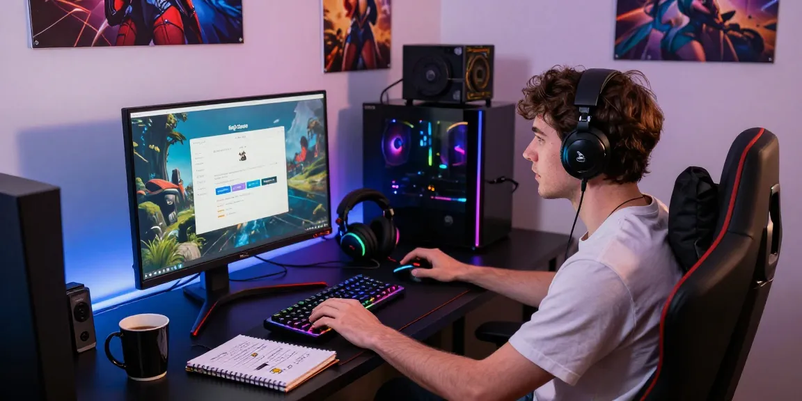 Raja Game login interface on a vibrant gaming setup with peripherals and strategies