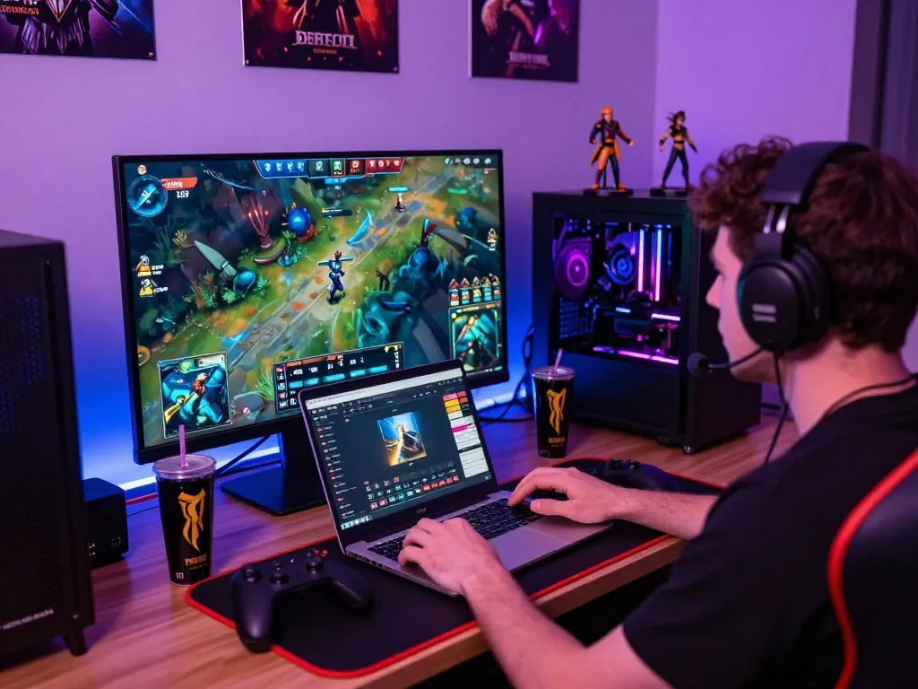 Engaged gamer on GGLBet Singapore betting site for real-time Dota 2 matches.