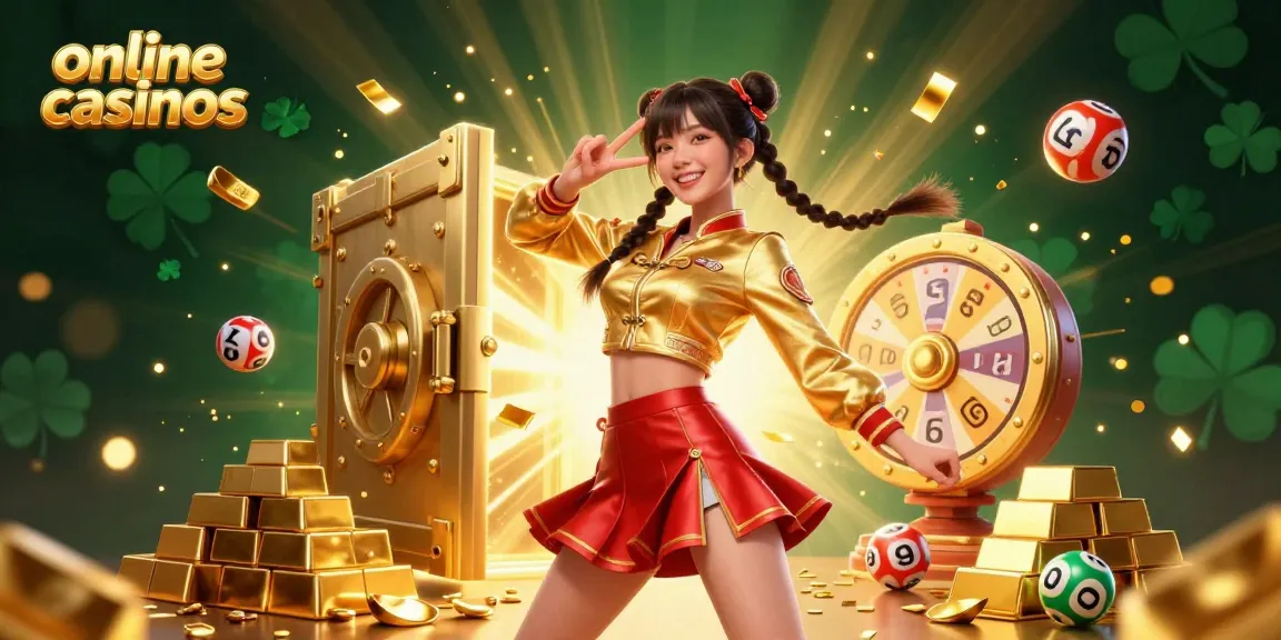 Experience the excitement of online casinos with gems and treasure in a vibrant 3D illustration.