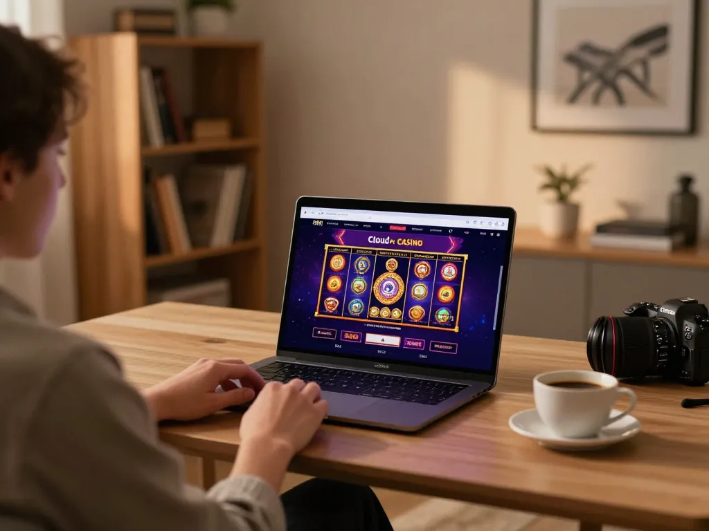 Engaging in online gaming at the cloud-africa casino platform with a vibrant gameplay display.