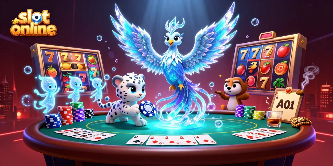 Spin vibrant slot online reels with a 3D ice phoenix and dynamic casino elements.